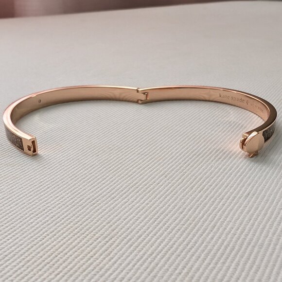 Kate Spade Glitter Bangle Bracelet - Pink Gold - Great Condition - Picture 4 of 8